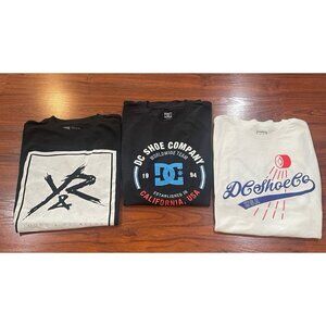 DC SHOE YOUNG & RECKLESS MENS LOT OF 3 SHIRTS SIZES MEDIUM